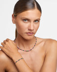 Arizona Pink Sapphire Emerald Stripe Bracelet