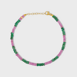 Arizona Pink Sapphire Emerald Stripe Bracelet