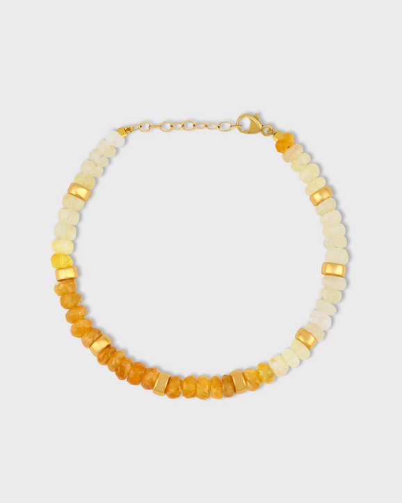 Arizona Jumbo Yellow Sapphire Gold Bead Bracelet