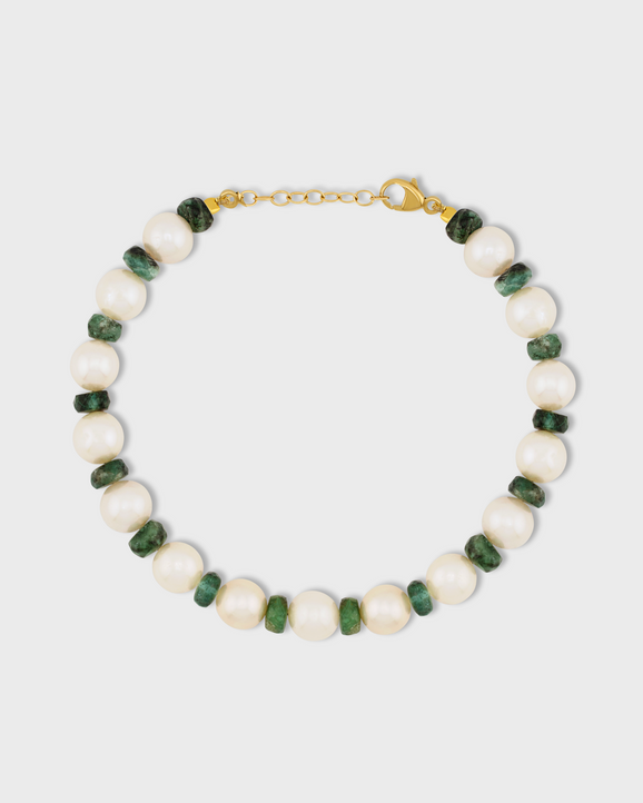 Ocean Jumbo Emerald Pearl Bracelet