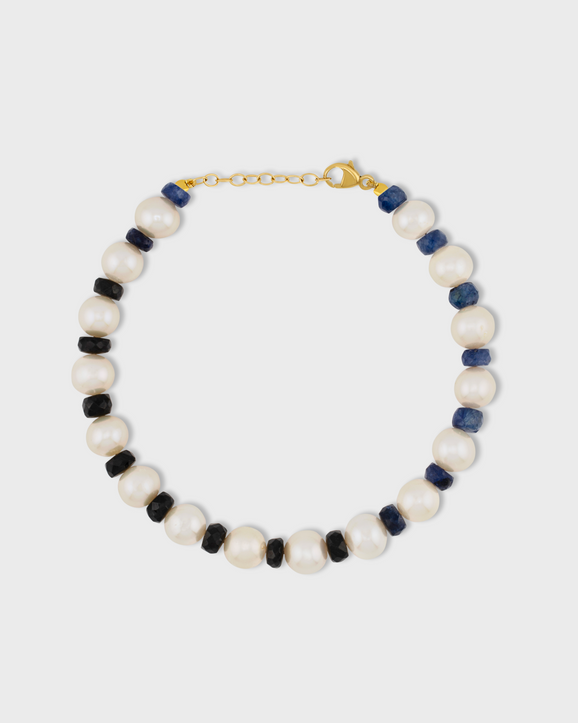 Ocean Jumbo Blue Sapphire Pearl Bracelet