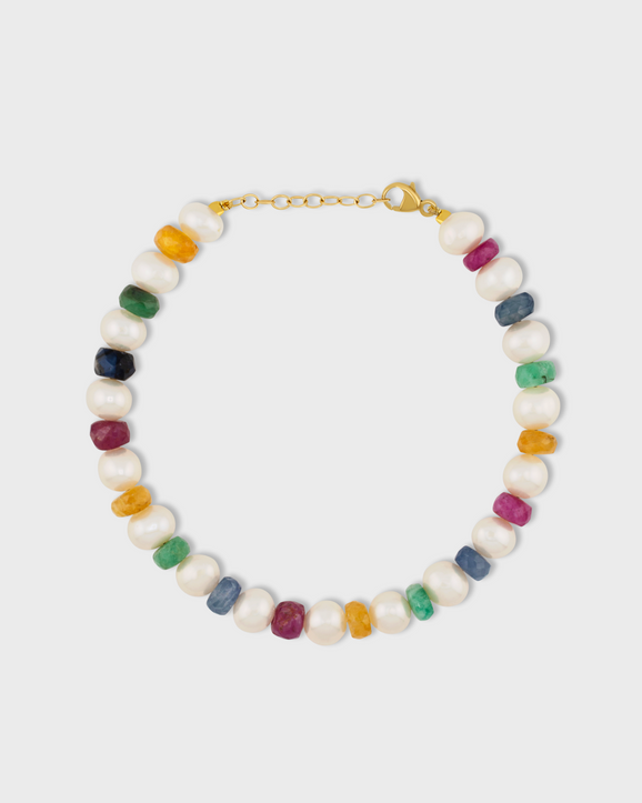 Ocean Jumbo Rainbow Sapphire Pearl Bracelet
