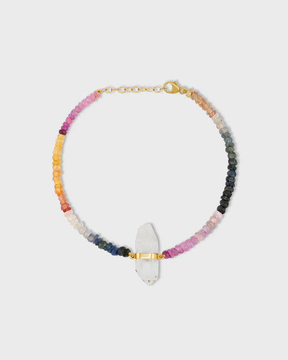 Arizona Light Rainbow Sapphire Crystal Charm Bracelet