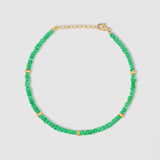 Arizona Chrysoprase Mini Gold Bead Bracelet