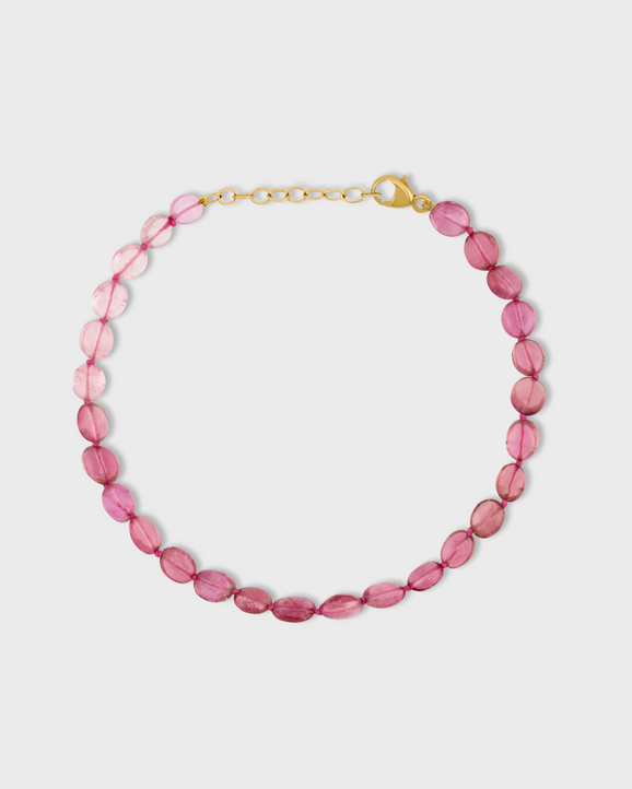 Arizona Pink Tourmaline Smooth Oval Bracelet