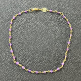 Amethyst Gold Chain Bracelet