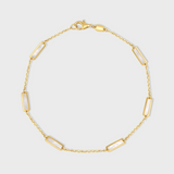 Marquet Mother Of Pearl Gold Bar Bracelet