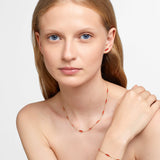 Marquet Coral Gold Bar Chain Bracelet