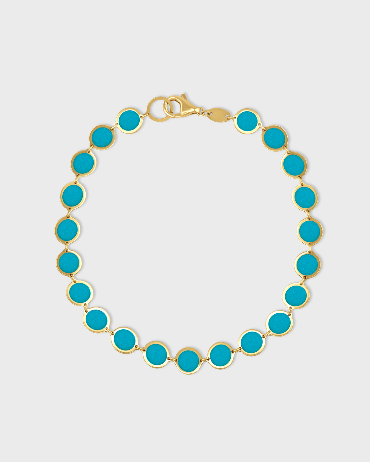 Marquet Turquoise Gold Circle Bracelet