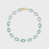 Chakra Blue Topaz Oval Bracelet