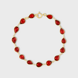 Chakra Garnet Tear Drop Bracelet