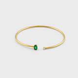 Chakra Emerald Diamond Bendable Cuff