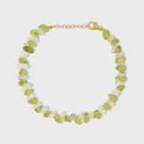 Gaia Peridot and Herkimer Diamond Bracelet