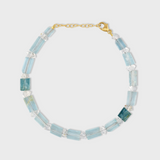 Gaia Aquamarine Herkimer Diamond Bracelet