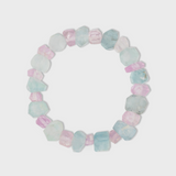 Morganite & Aquamarine Stretch Bracelet