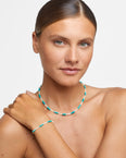Nevada Turquoise Heishi & Ethiopian Opal Bracelet