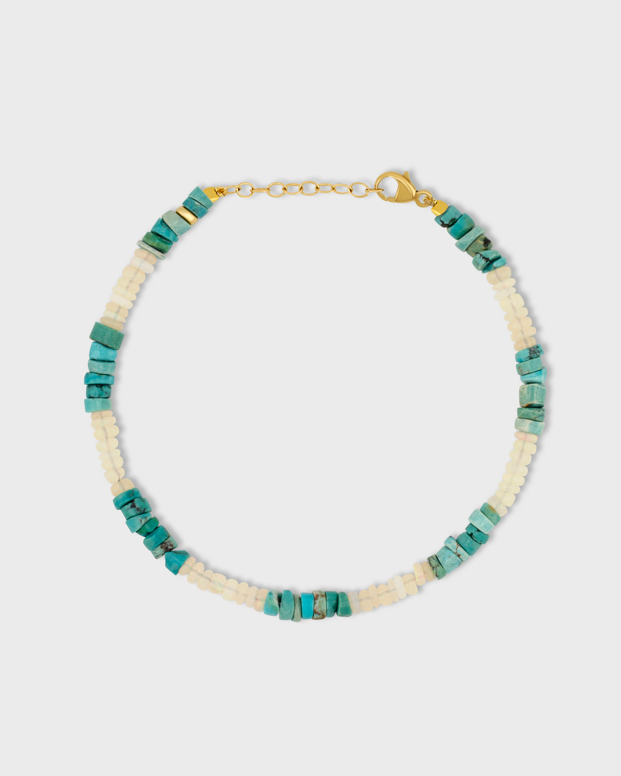 Nevada Turquoise Heishi & Ethiopian Opal Bracelet