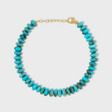 Nevada Kingman Turquoise Rondelle Bracelet