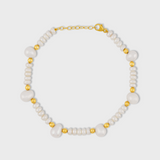 Ocean Pearl Gold Bead Bracelet