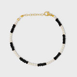 Ocean Black Tourmaline Pearl Stripe Bracelet