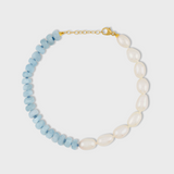 Ocean Union Aquamarine Vertical Pearl Bracelet