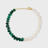 Ocean Union Malachite Vertical Pearl Bracelet