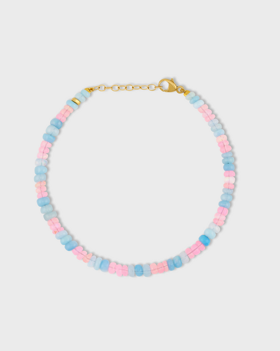Soleil Mini Blue Pink Stripe Opal Bracelet