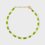 Men's Soleil Canary Green White Opal Stripe Bracelet