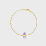 Crystalline Veracruz Amethyst Gold Bar Bracelet
