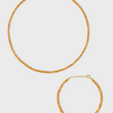 Birthstone November Citrine Bracelet & Necklace Set