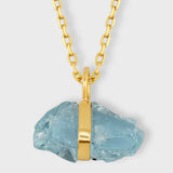 March Birthstone Aquamarine Necklace