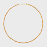 Birthstone November Citrine Gold Bead Necklace