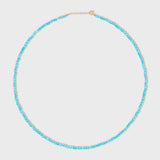 Birthstone December Turquoise Beaded Necklace