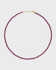 Birthstone July Ruby Beaded Necklace