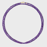 Birthstone February Amethyst Double Long Necklace