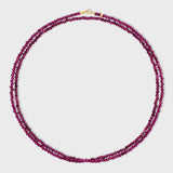 Birthstone January Garnet Double Long Necklace