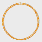 Birthstone November Citrine Double Long Necklace