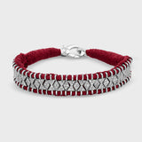 Chakra Geometric Diamond Red Woven Bracelet