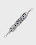 Chakra Regal Blue Sapphire Diamond Bracelet in Silver