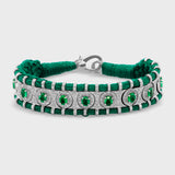 Chakra Jazz Emerald Diamond Green Woven Bracelet