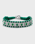 Chakra Jazz Emerald Diamond Green Woven Bracelet