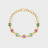 Treasure Green Tourmaline Pink Spinel Bracelet