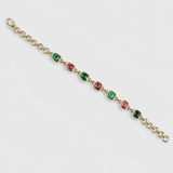 Treasure Green Tourmaline Pink Spinel Bracelet