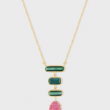 Happy Buddha Mini Cascading Tourmaline Necklace