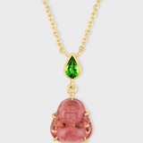 Happy Buddha Mini Tourmaline Necklace