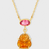 Happy Buddha Mini Sunshine Tourmaline Necklace