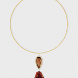 Happy Buddha Smoky Quartz Diamond Halo Tourmaline Necklace