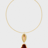 Happy Buddha Smoky Quartz Diamond Halo Tourmaline Necklace