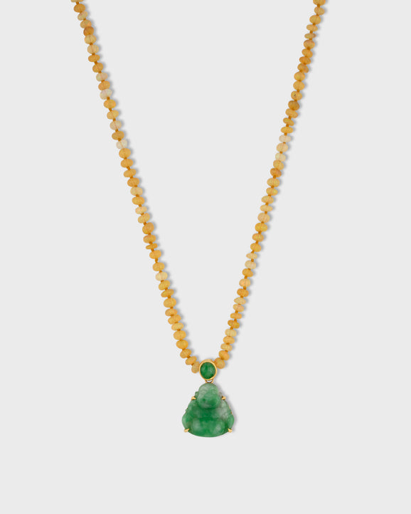 Happy Buddha Jade Opal Necklace