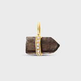 Smoky Quartz Diamond Bar Charm